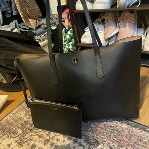 Kate Spade Black Large Tote Bag